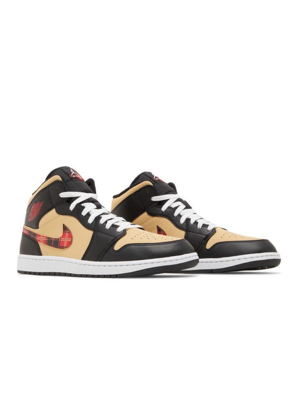 Nike Air Jordan 1 Mid SE Tartan Swoosh Sneakers - Picture 14 of 14